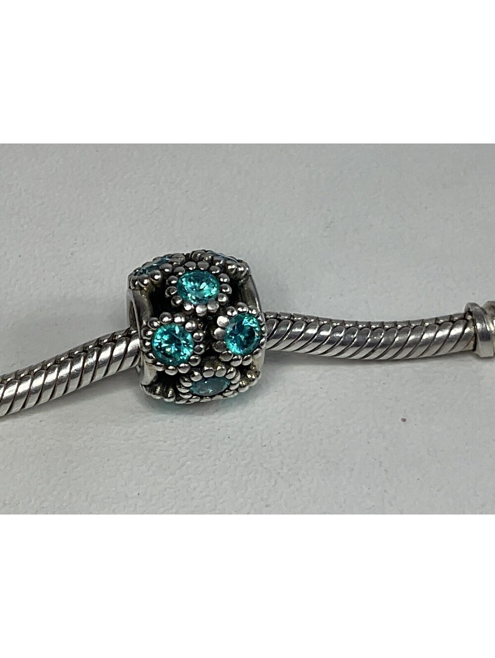 Pandora Teal Studded Lights Charm Retired